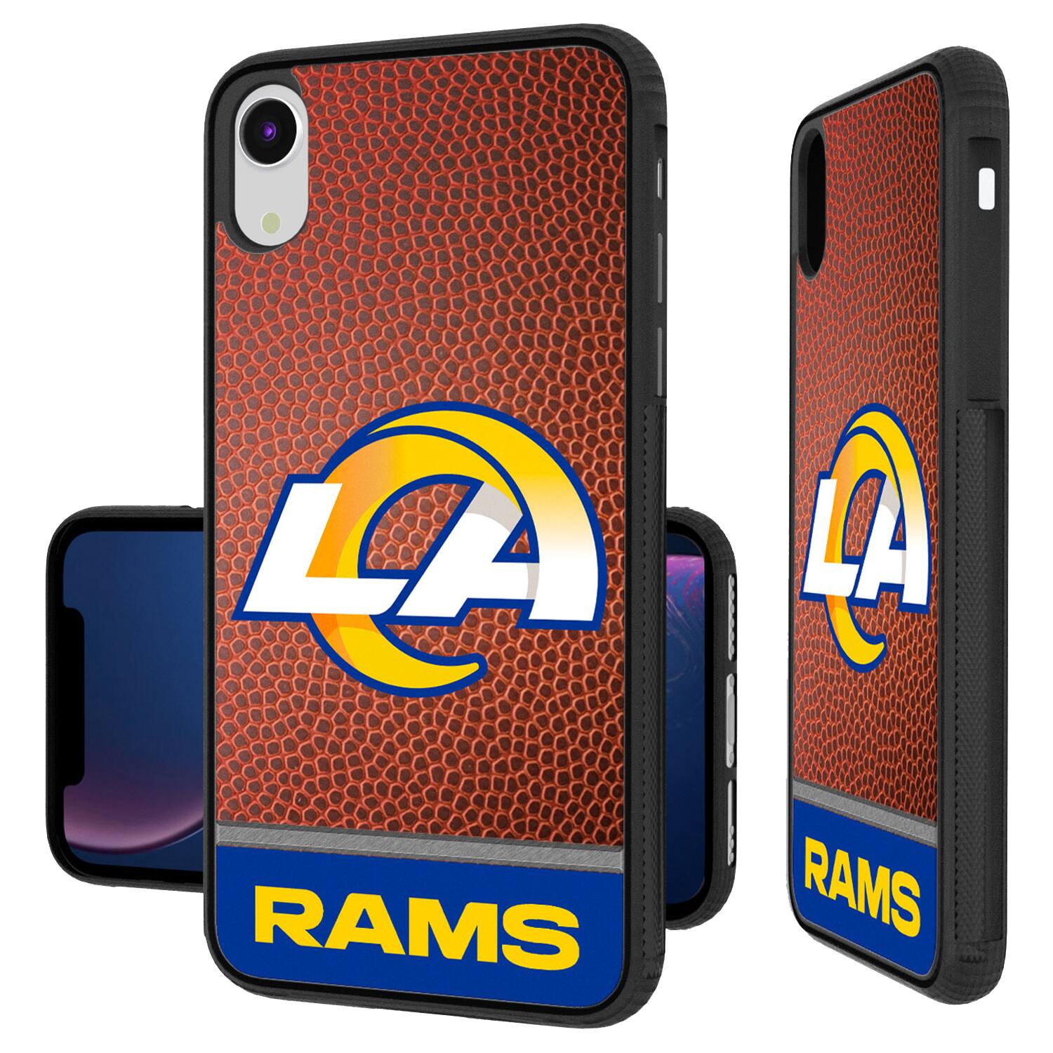 Keyscaper - NFL - Los Angeles Rams iPhone Bump Case with Football Design - 16 Pro - Multicolor