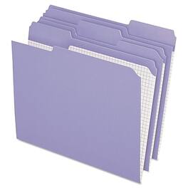 Pendaflex - Two-Tone Recycled File Folder, 1/3-Cut Tab, Letter Size, 100/Box (R152 1/3 LAV) - Lavender