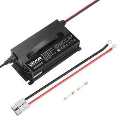 VEVOR - 12V 40A Lithium Battery Charger,14.6V,AC-DC LiFePO4 Smart Charger, with Anderson Connector, LED Indicator, 0V Activation - Black