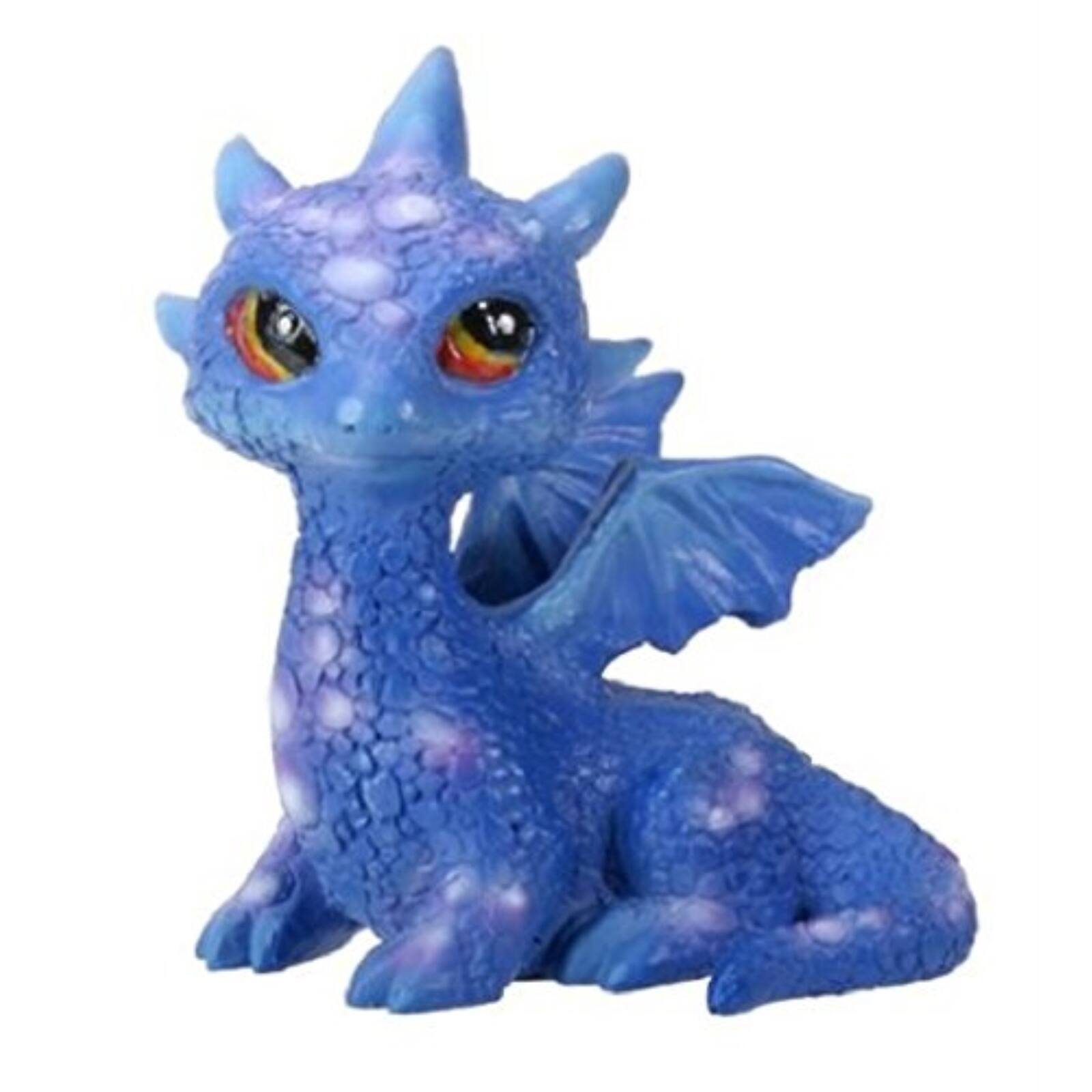 Front. Pacific Trading - Saphir Baby Blue Sapphire Dragon Figurine Statuette Fairy Tale Fantasy Mythical 2.5 inch.