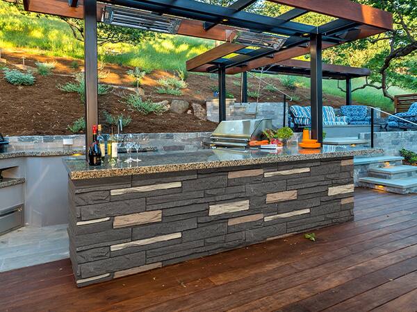 Alt View 6. LOVMOR - 1 Pack Faux Stone Wall Covering Panels for Interior and Exterior Decor PU Stone Veneer Exterior Exterior Siding Panels - Roman Black B Stone.