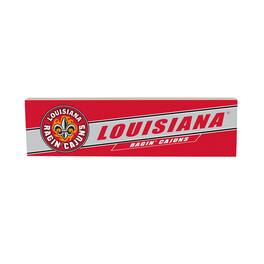 Evergreen Enterprises - Louisiana Ragin' Cajuns 5" x 18" Shadow Logo Wood Mantle Sign - Multicolor