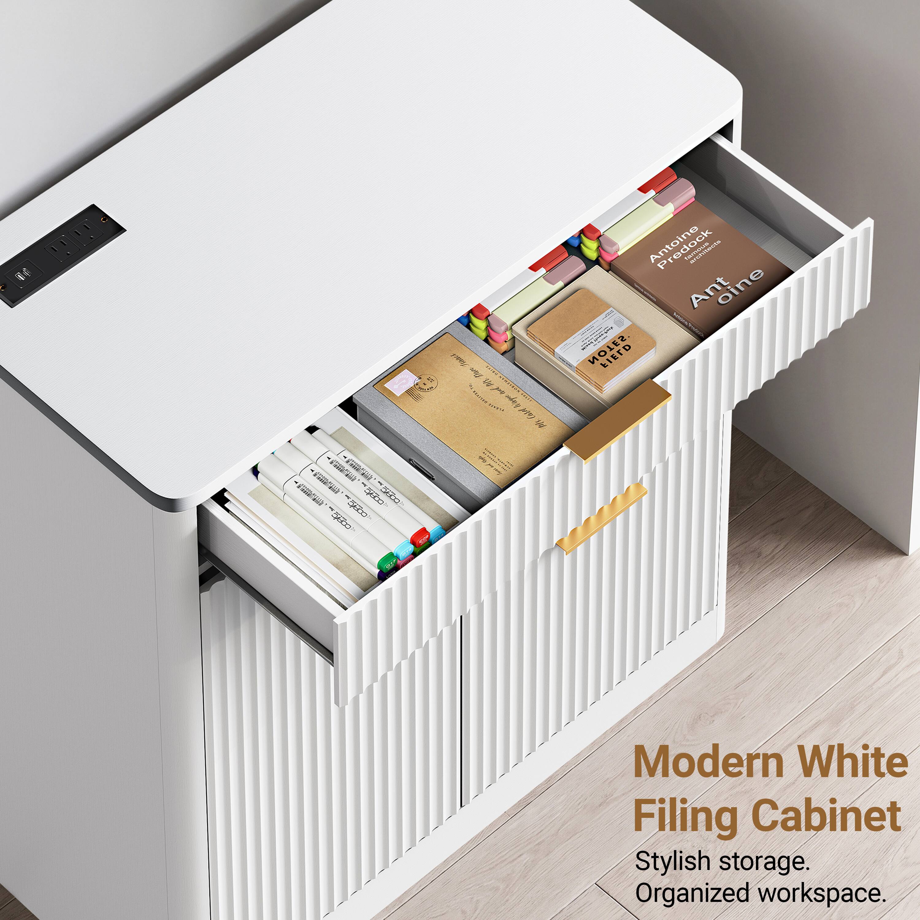 6 Gad M i -- -t UTe p W Antoina Pr ModS Ant oine I - EIETD - -n -  e   I  - Fa  50o S0o - acic 300o  
Modern White Filing Cabinet  
Stylish storage. Organized workspace.