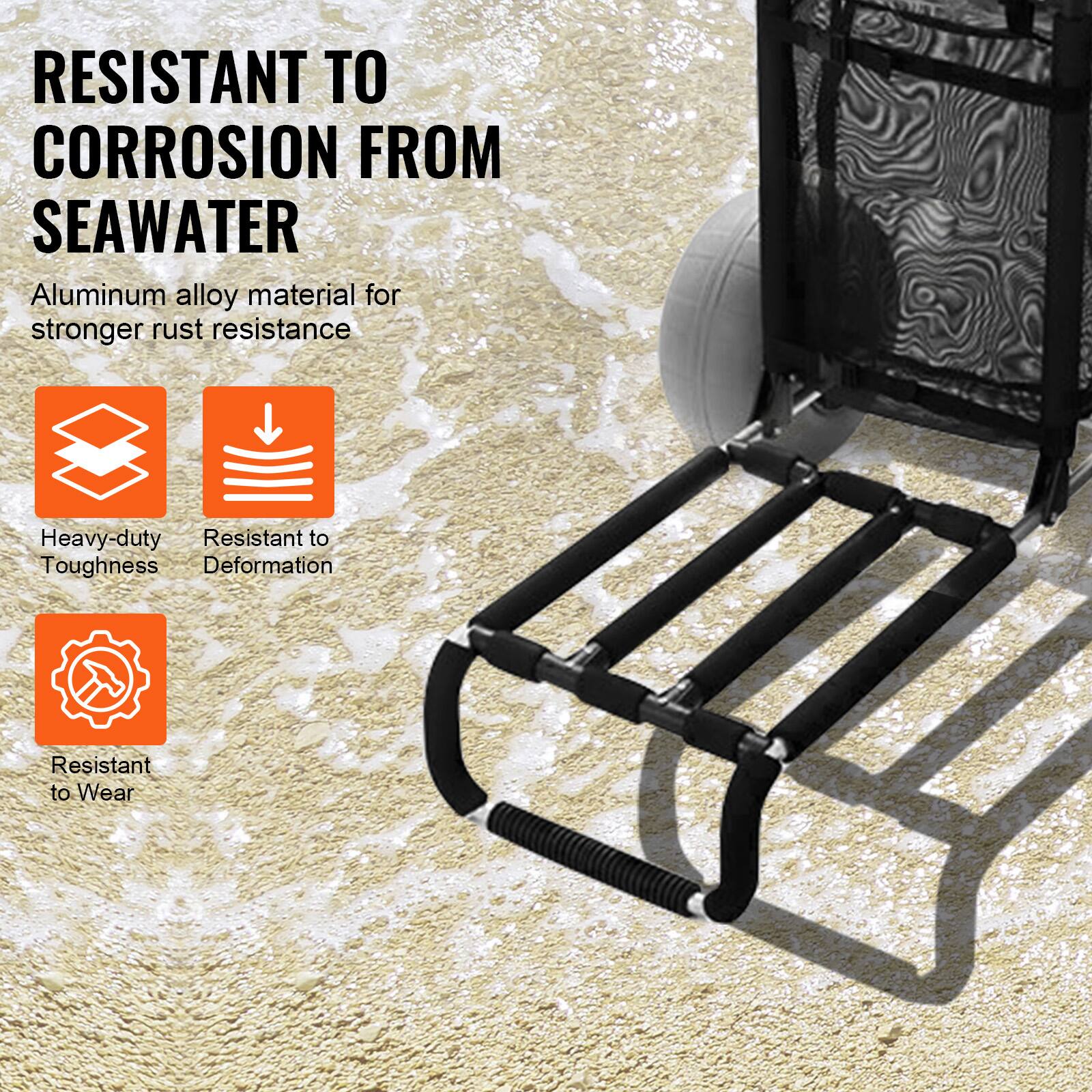 RESISTANT TO CORROSION FROM SEAWATER
Aluminum alloy material for stronger rust resistance
Heavy-duty
Resistant to Deformation
Resistant to Wear