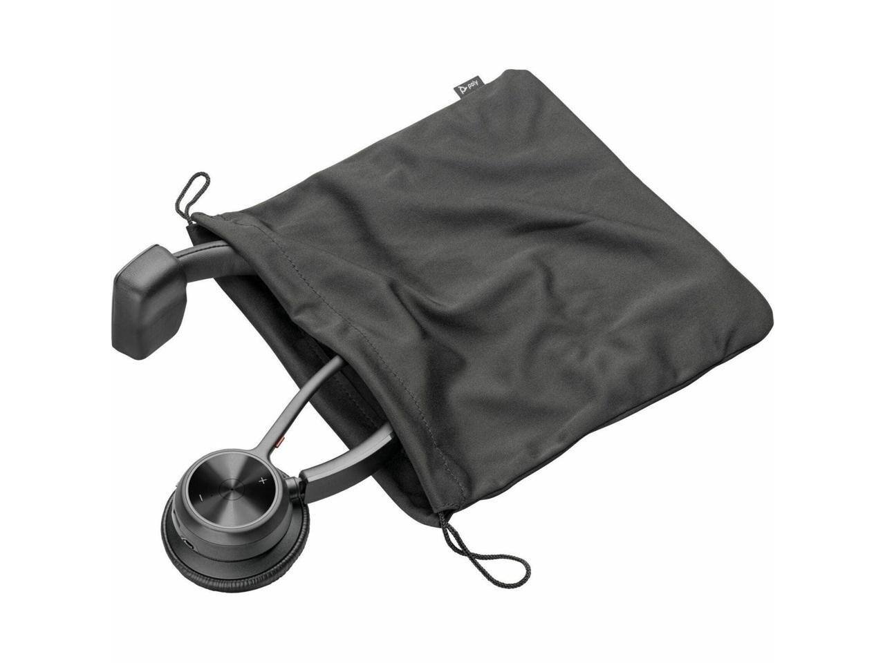 Alt View 3. HP - HP Poly Voyager 4310 USB-C Headset w/ Charge Stand, Mono Bluetooth, Siri & Google Assistant - Black.