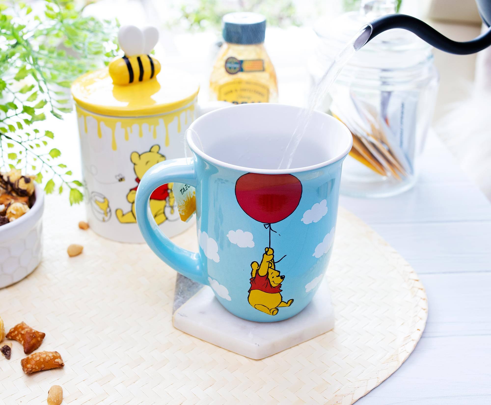 Alt View 4. Disney - Disney Winnie The Pooh Balloon Float Wide Rim Ceramic Mug | Holds 16 Ounces - Blue.
