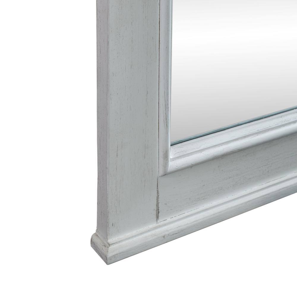 Alt View 1. Liberty Furniture Industries - Allyson Park Crown Mirror in Wirebrushed White w/ Charcoal Top - White.
