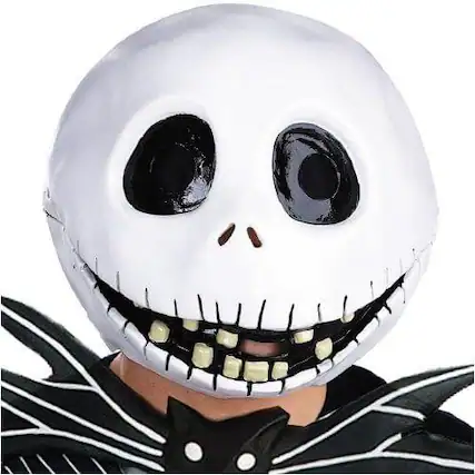 Front. Disney - Nbx Jack Skellington Mask - Adult Standard - White.