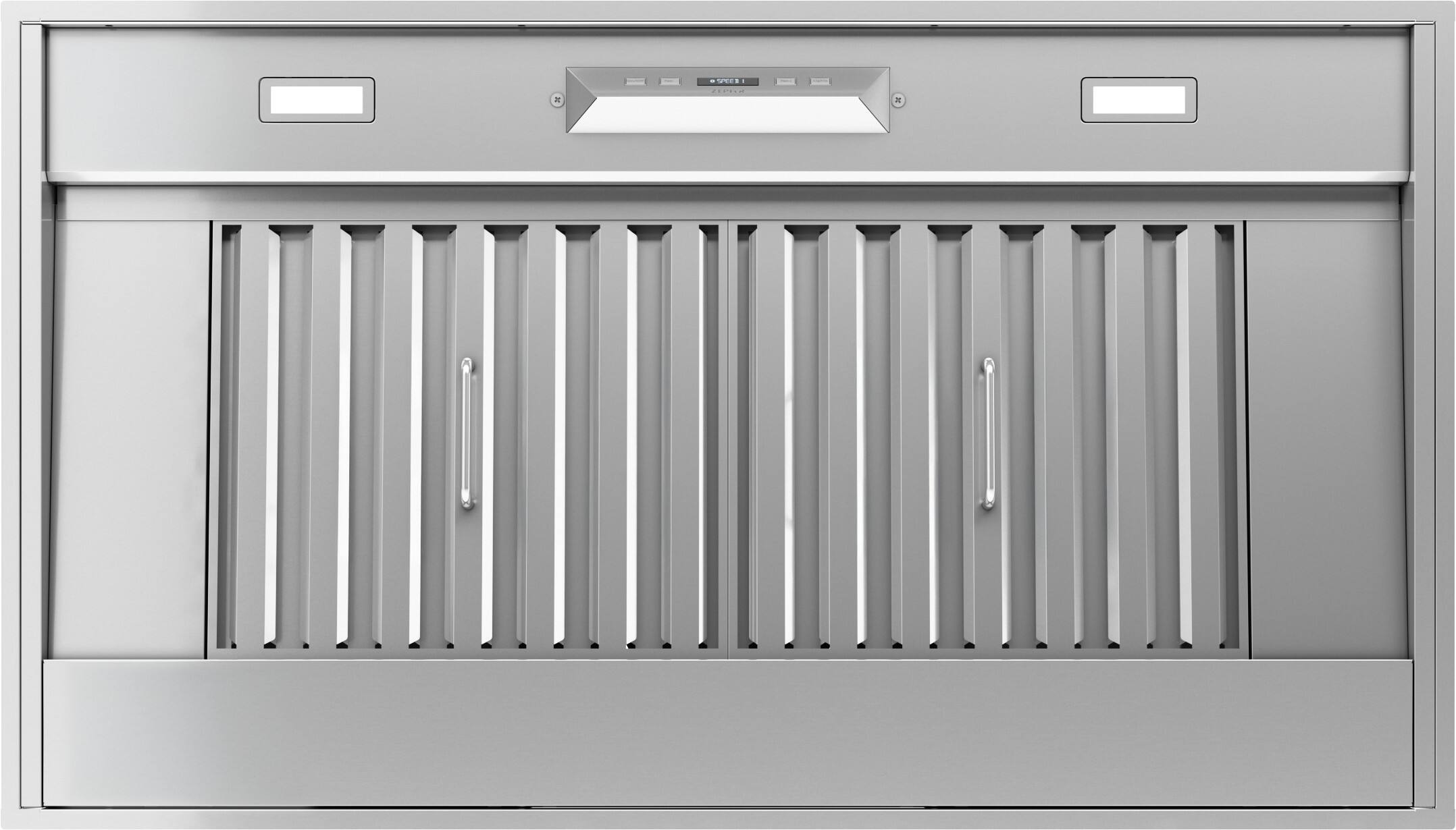 Alt View 18. Zephyr - Monsoon II 42 in. 650 CFM Insert Mount Range Hood with LED Light - Stainless Steel.