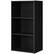 Front. Costway - 3 Open Shelf Bookcase Modern Multi-functional Storage Display Cabinet Black - Black.