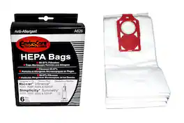 6 Pack EnviroCare Replacement HEPA Vacuum Cleaner Bag Designed to Fit Vibrance and Simplicity Symmetry Uprights