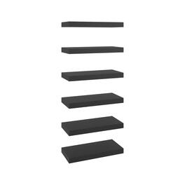 TuHome - 18" x 8" Floating Wall Shelf, Wall-Mounted Display Ledge for Living Room, Bedroom or Office Storage - Wenge