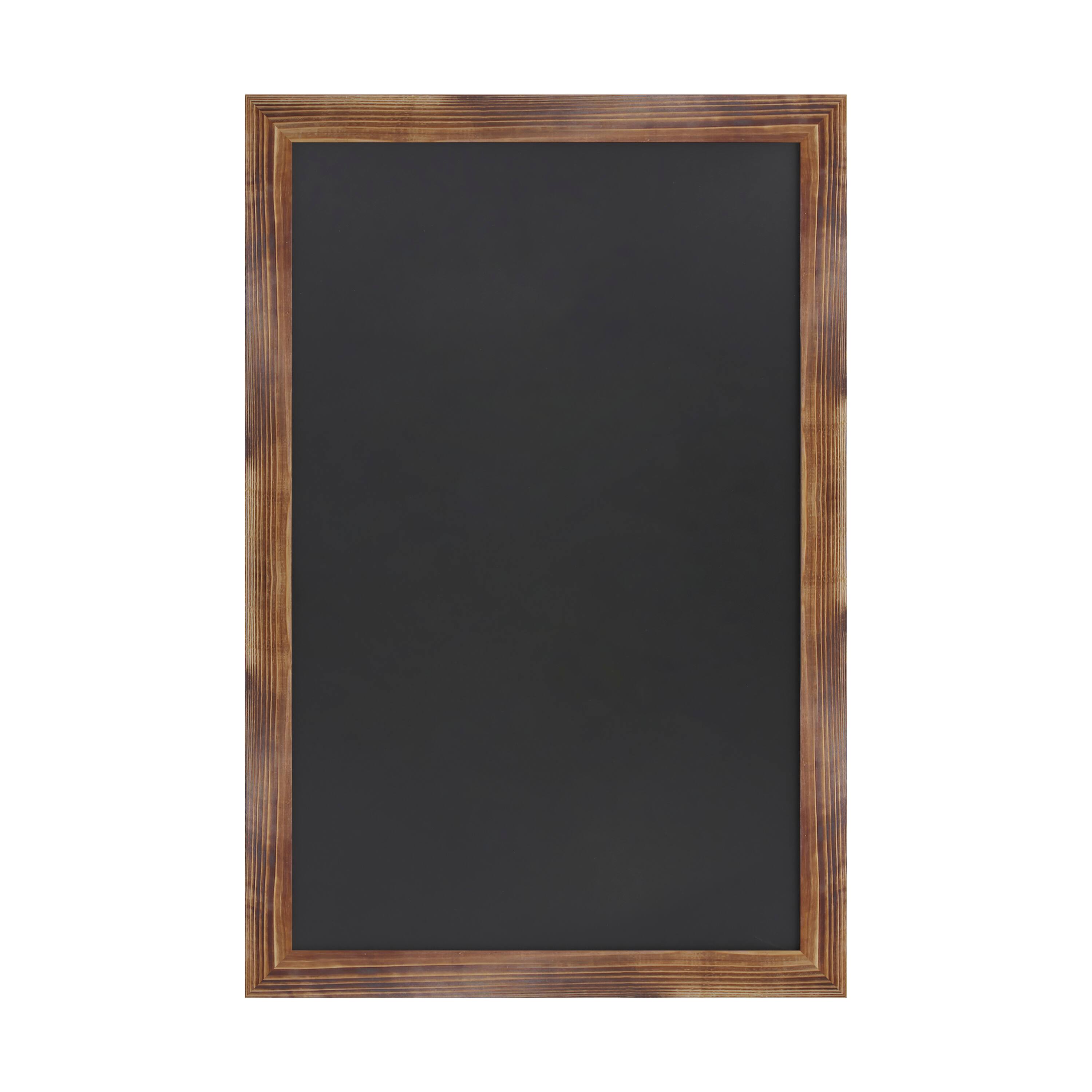 Alt View 9. Emma + Oliver - Burke Framed Decorative Wall Hanging Chalkboard with Magnetic Surface and Eraser for Weddings, Parties, Showers and More - Torched Brown.