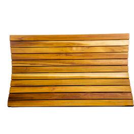 EcoDecors - EcoDecors® Eleganto® 31" x 18" Slatted Solid Teak Bath Floor Mat Finish - EarthyTeak