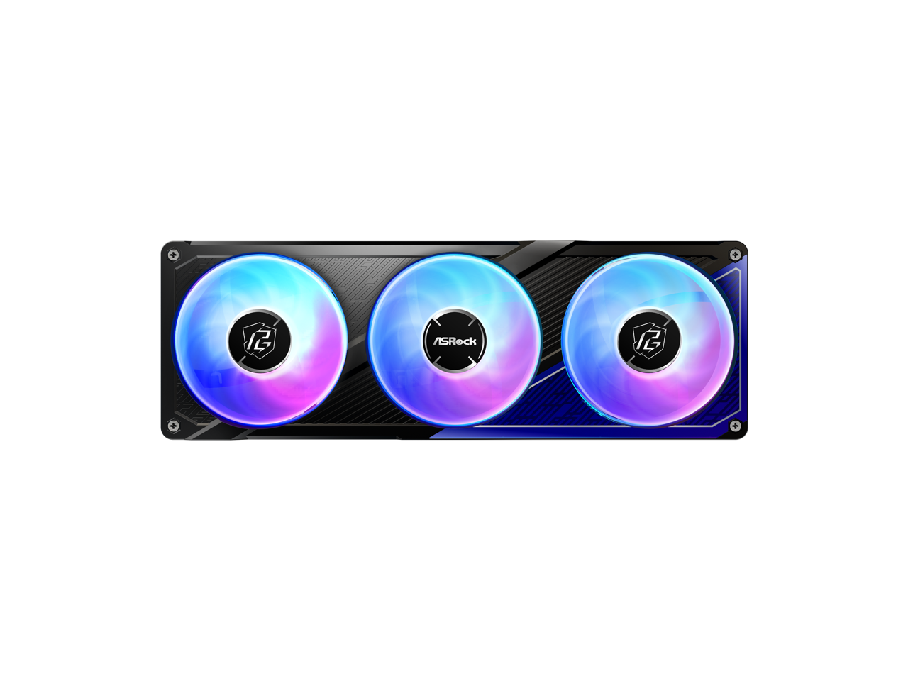 Alt View 4. ASRock - ASRock PHANTOM GAMING 360 LCD 32mm radiator, 3.4" LCD, VRM module, 360 ARGB unified-frame fan, black version - black.