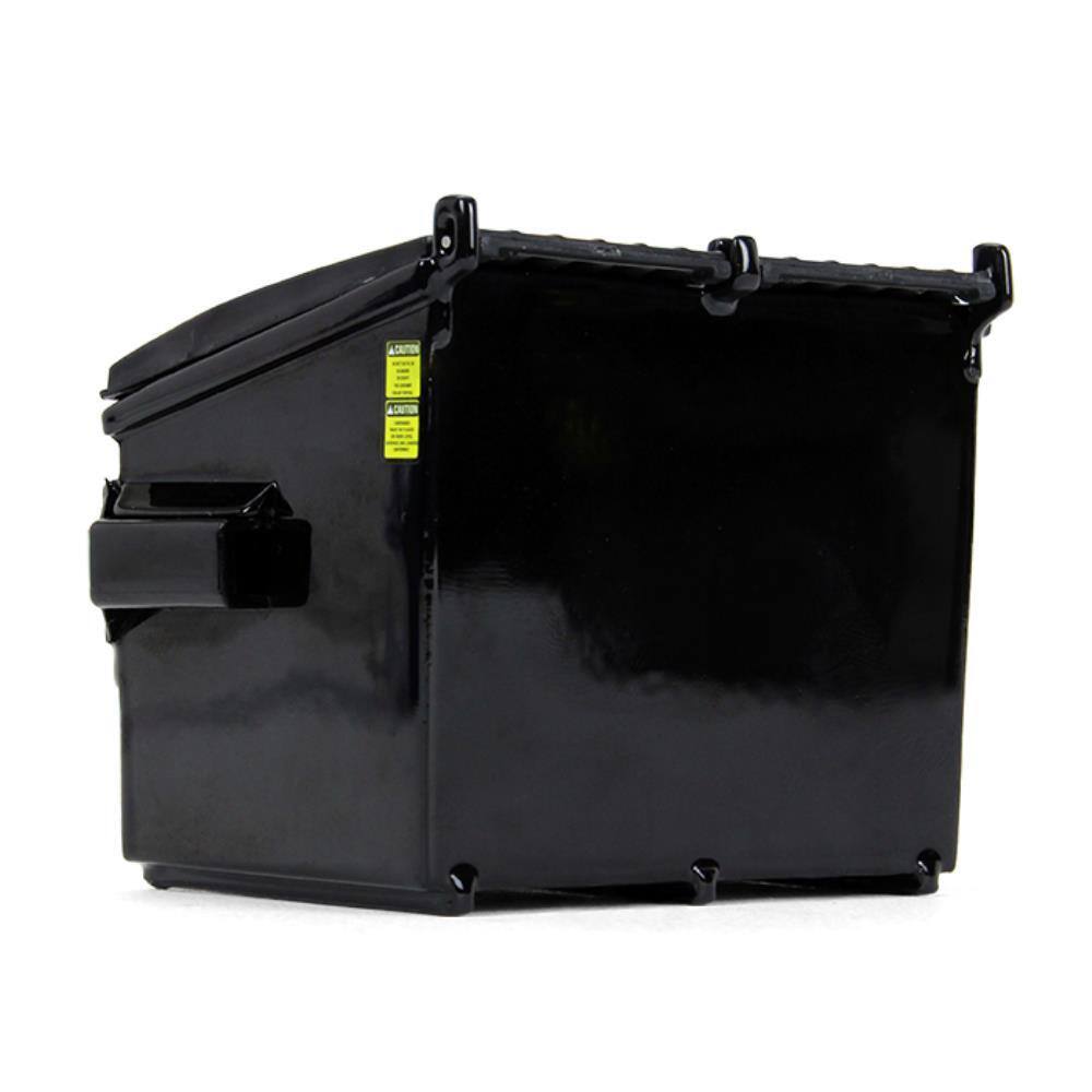 Left. First Gear - Refuse Trash Bin Black 1/34 Diecast Model by First Gear - Black.
