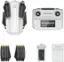 The image features a white SnapTain drone with various accessories and components. In the image, there are multiple propellers, a battery, and a GPS device. The drone is designed for aerial photography and videography, and it is equipped with a camera for capturing high-quality images and videos. The SnapTain drone is a versatile and powerful tool for capturing stunning aerial views and is perfect for outdoor enthusiasts and professionals alike.