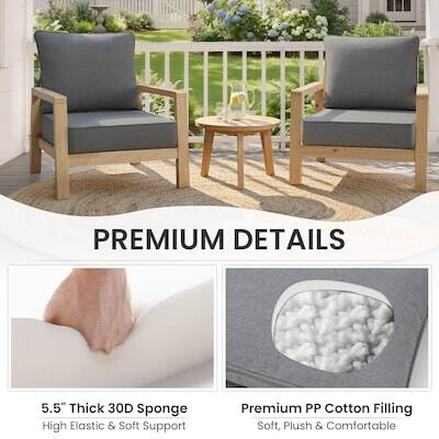 PREMIUM DETAILS

5.5" Thick 30D Sponge
High Elastic & Soft Support

Premium PP Cotton Filling
Soft, Plush & Comfortable