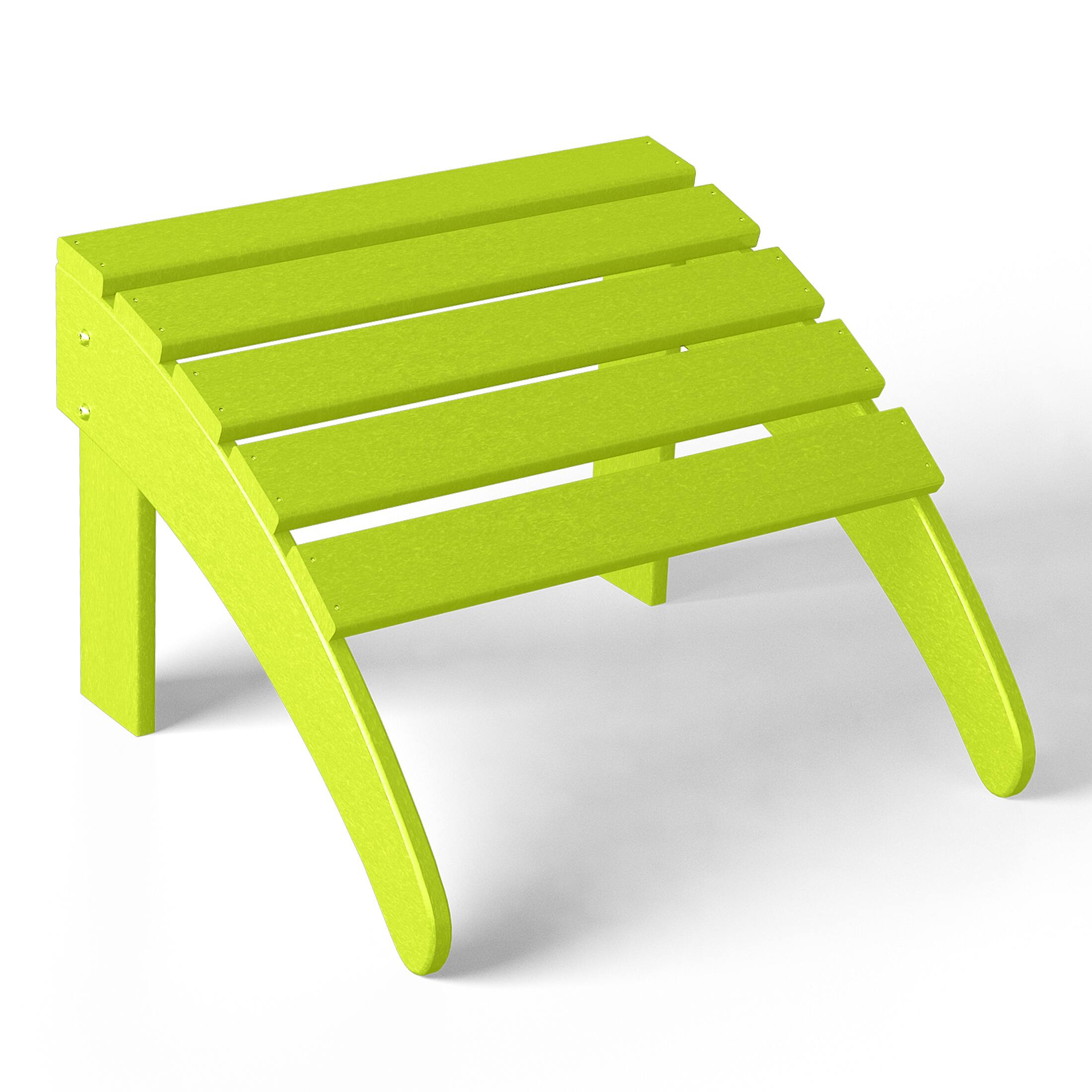 Alt View 4. WestinTrends - WestinTrends Highland 3-Piece Adirondack Chair with Cup Holder and Folding Ottoman and Table Set - Lime.