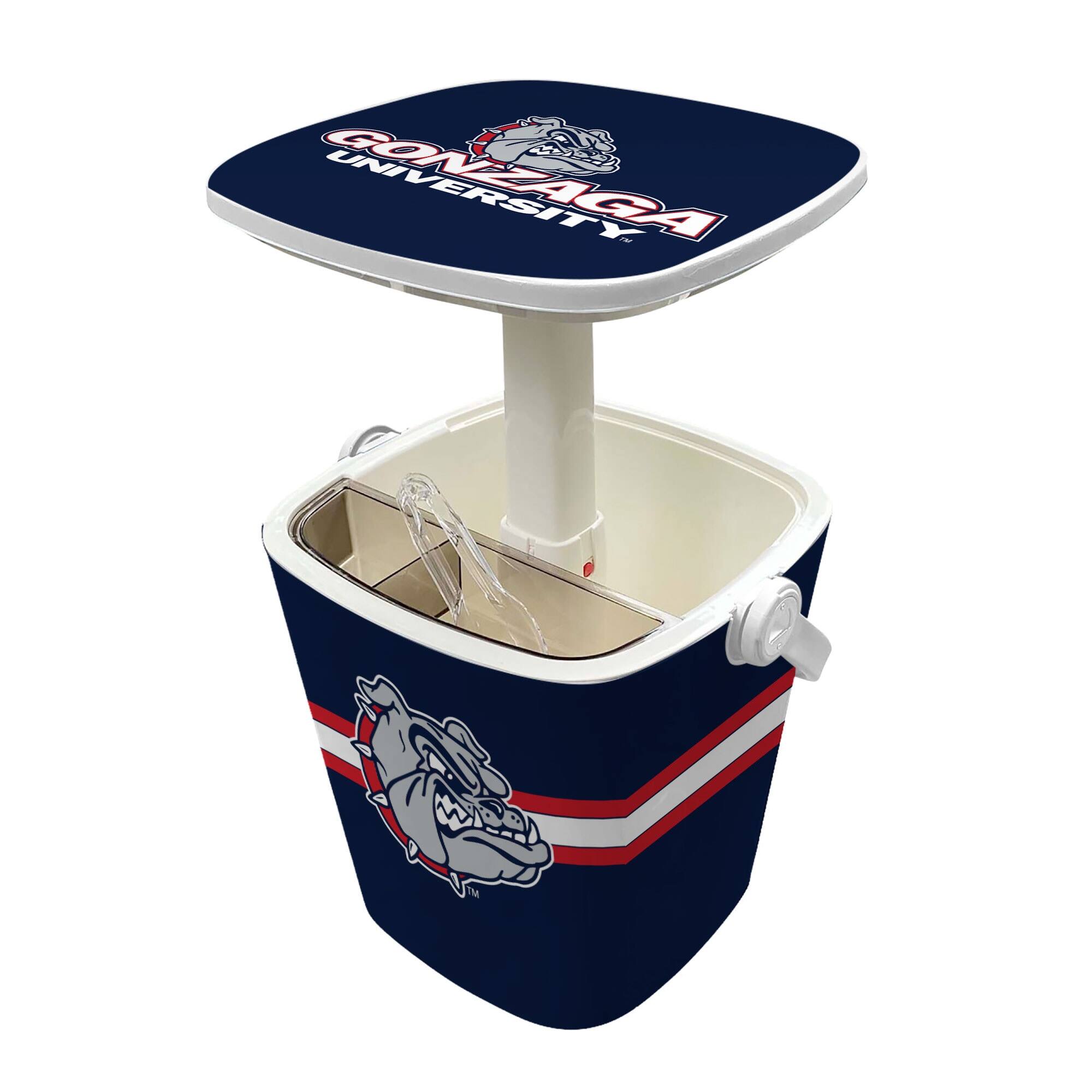Alt View 1. Indigo Falls - Gonzaga Bulldogs 16-Quart Mini Cool Bar Cooler - White.