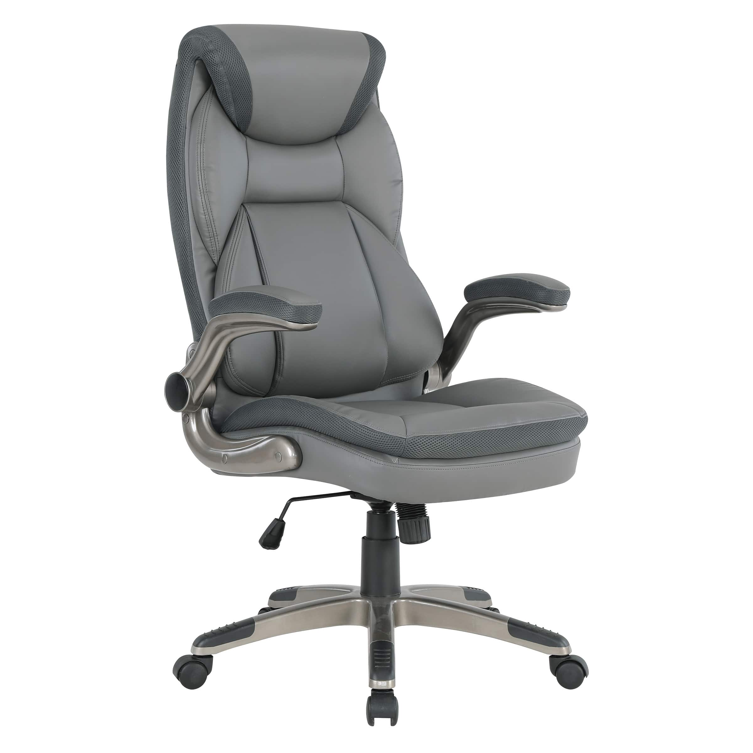 Office Star Products – Exec Bonded Lthr Office Chair – Charcoal / Titanium Sansujyuku sansujyuku.com