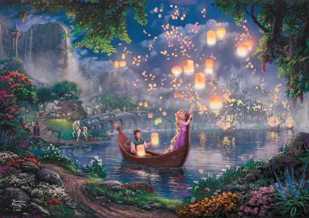 The text on the image reads:
"Thomas Kinkade Studios
© Disney"