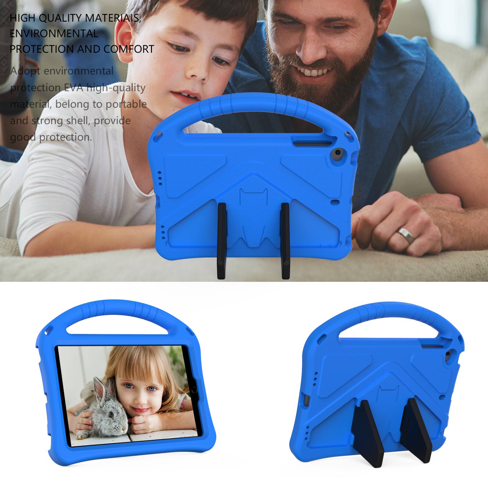 HIGH QUALITY MATERIALS, ENVIRONMENTAL PROTECTION AND COMFORT

Adopt environmental protection EVA high-quality material, belong to portable and strong shell, provide good protection.