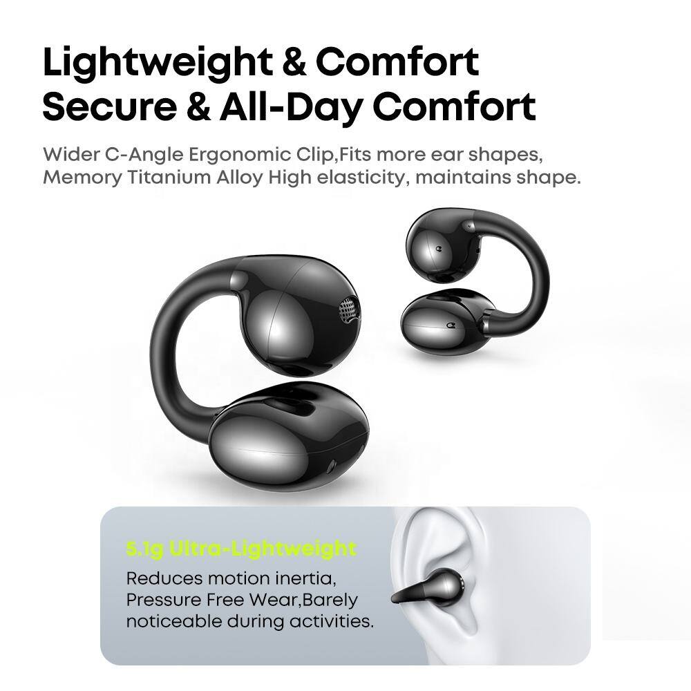PRIMEPLUS TS30 Bluetooth 6.0 Clip On Earbuds, Open Ear Wireless