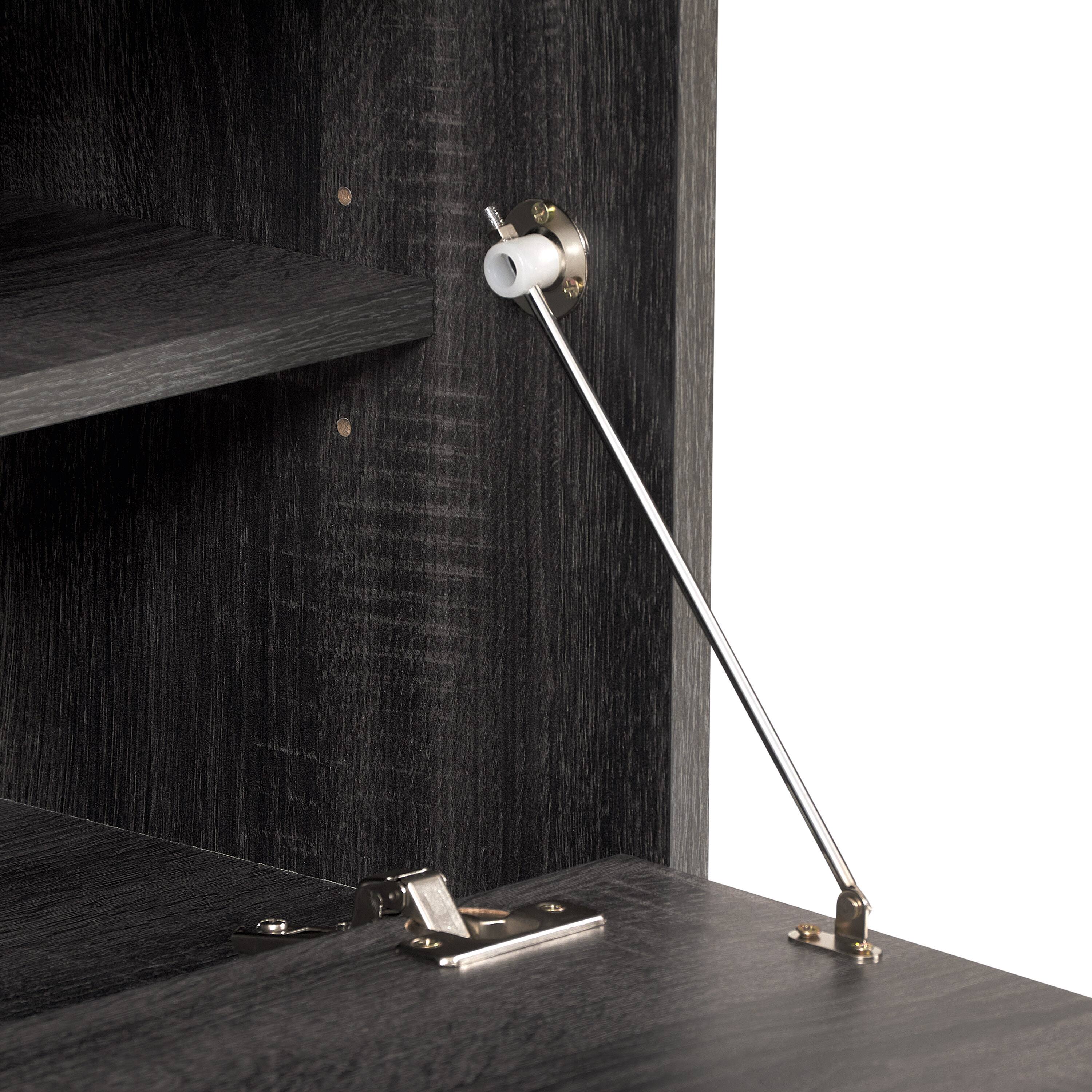 Alt View 16. CorLiving - Cole Collection TV Stand with Enclosed Cabinets for Most TVs up to 85" - Dark Gray.