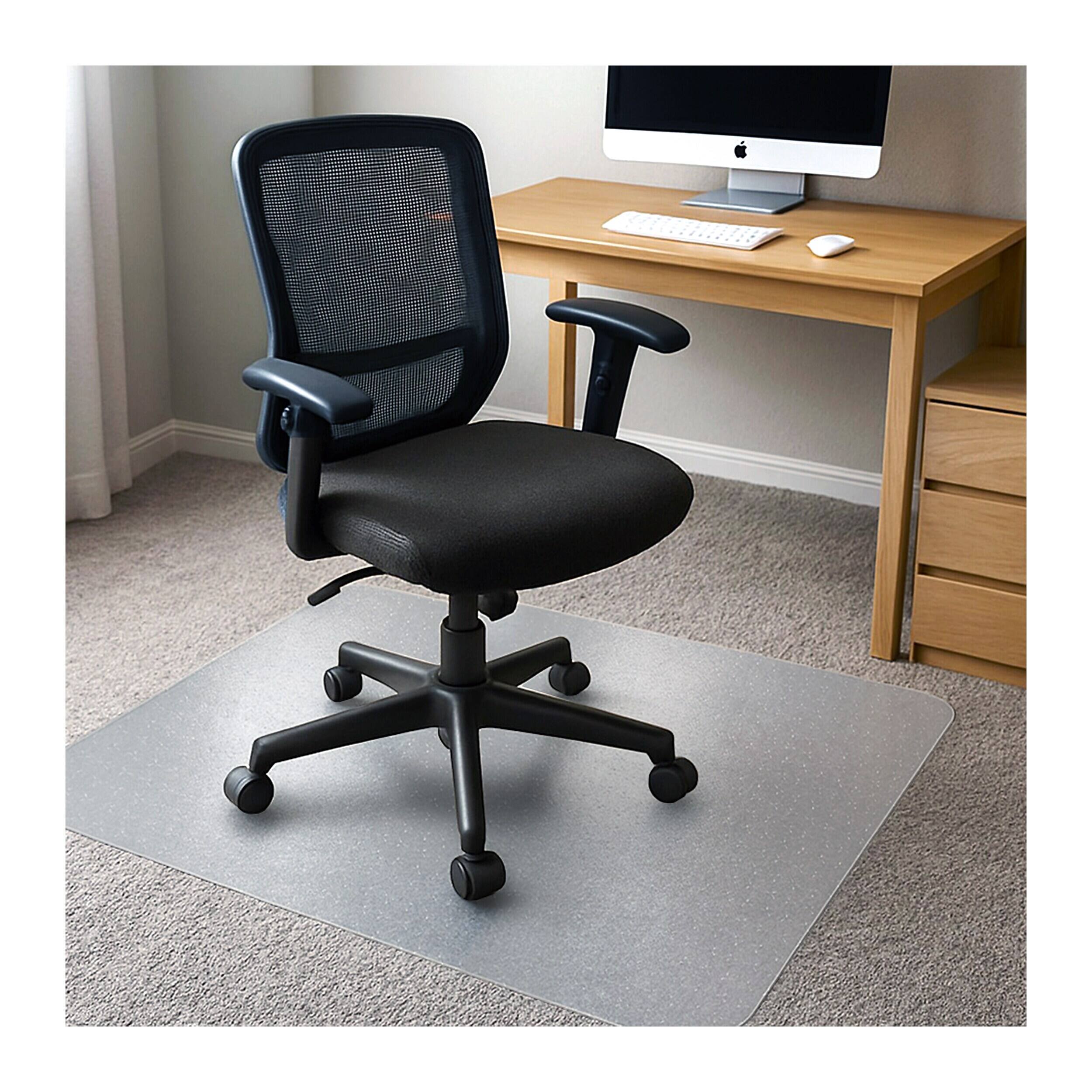 Alt View 2. Floortex - Cleartex TrYlok Carpet Chair Mat, 29" x 47", Designed for Low Pile Carpet, Clear (NRCMFLVT0001) - Clear.