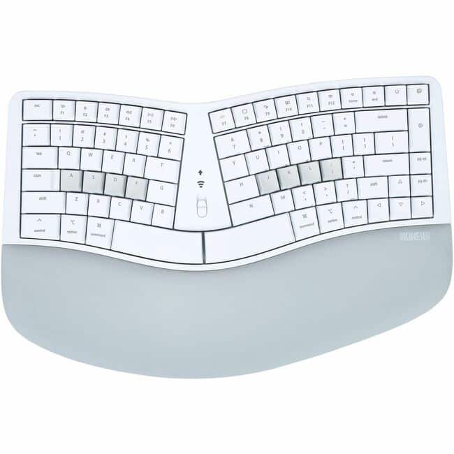 KINESIS - mWave Mechanical Keyboard for Mac - Quiet Linear Switch - Wired/Wireless Connectivity - Bluetooth - Compact - 30 - White