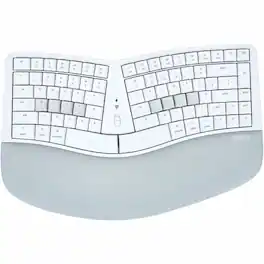 KINESIS - mWave Mechanical Keyboard for Mac - Quiet Linear Switch - Wired/Wireless Connectivity - Bluetooth - Compact - 30 - White