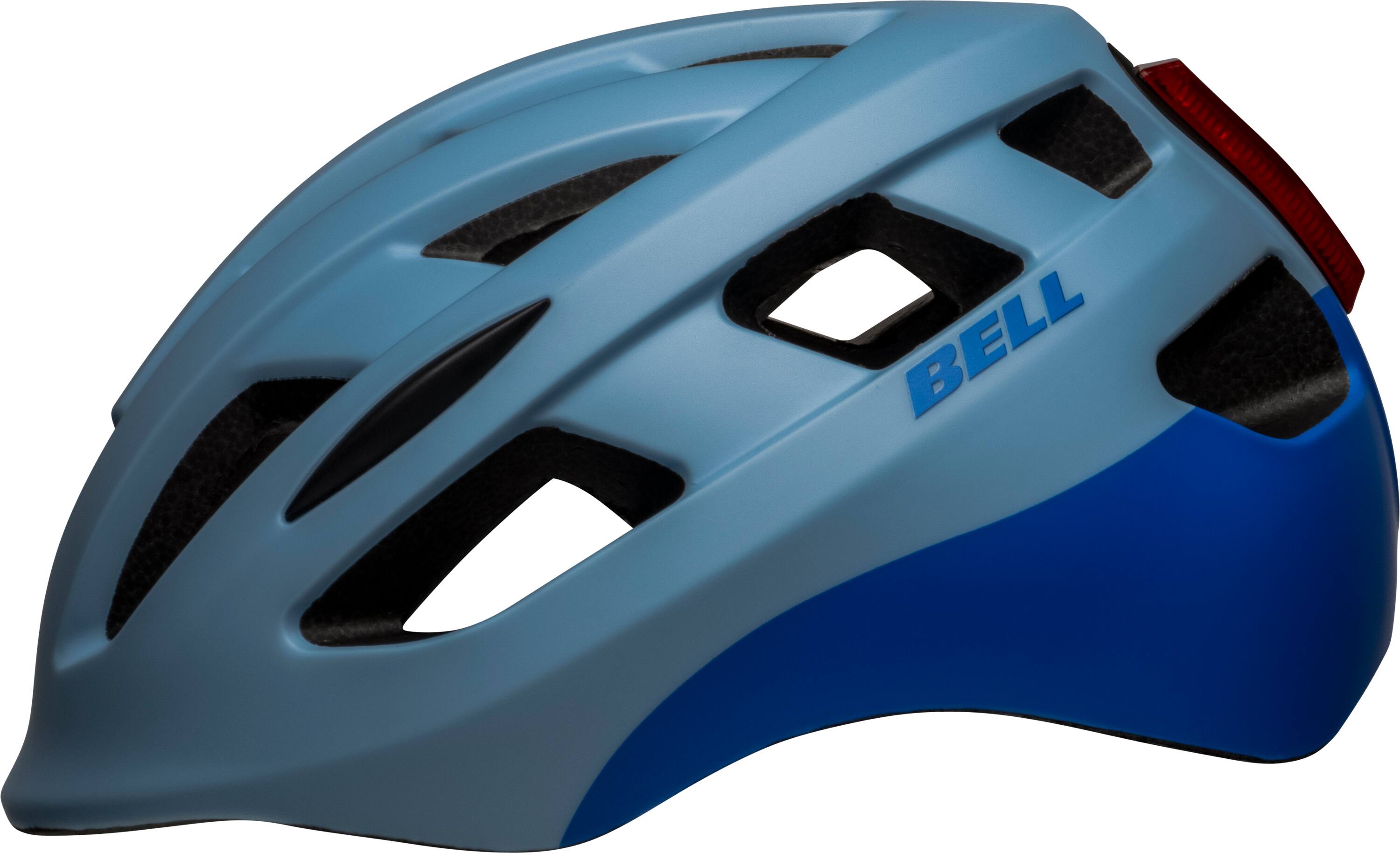 Left. Bell - Nixon Commuter Hybrid Helmet for Bike and Scooter - Blue-Grey Halftone.