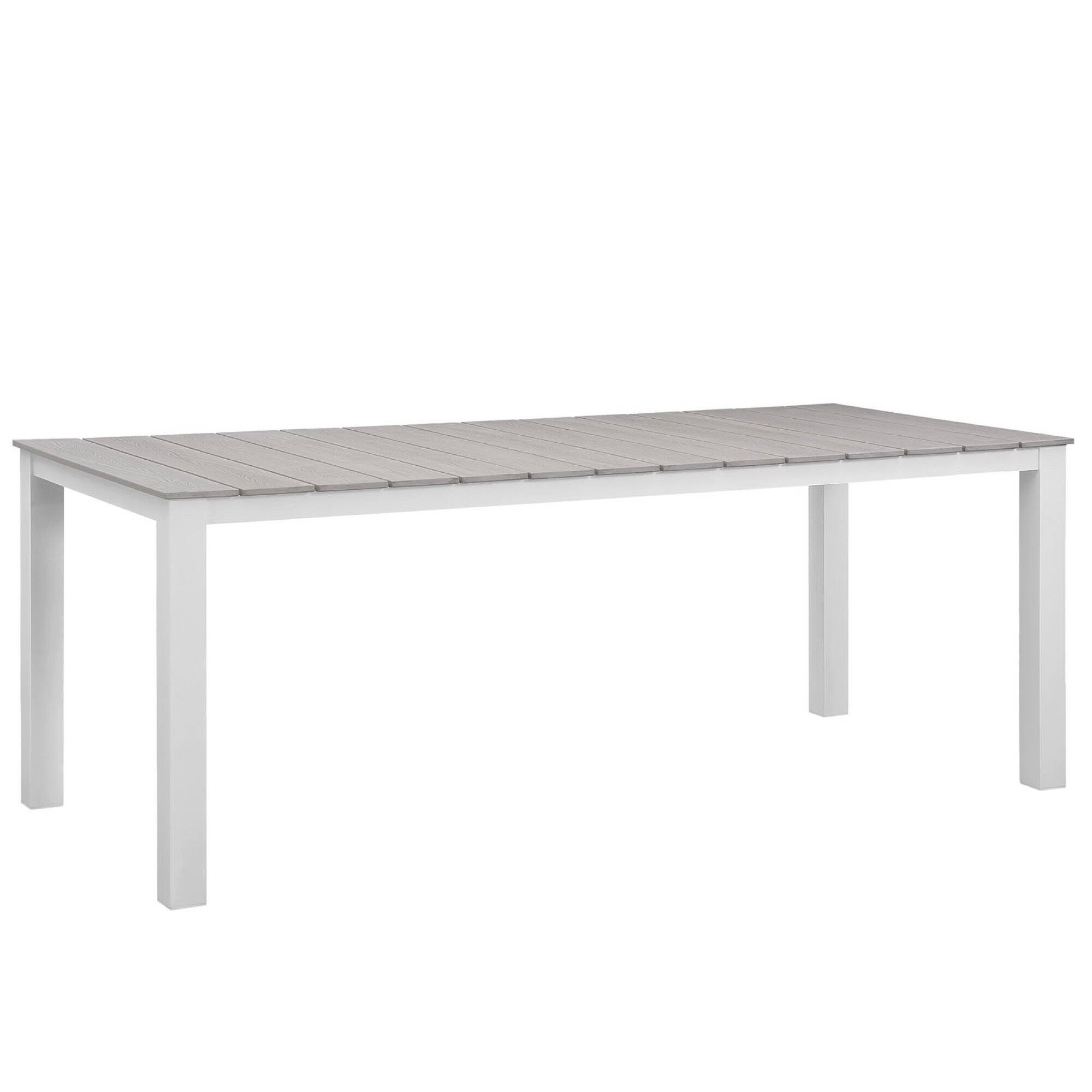 Alt View 1. Modway - Maine 7-Piece Outdoor Patio Dining Set - White Light Gray.