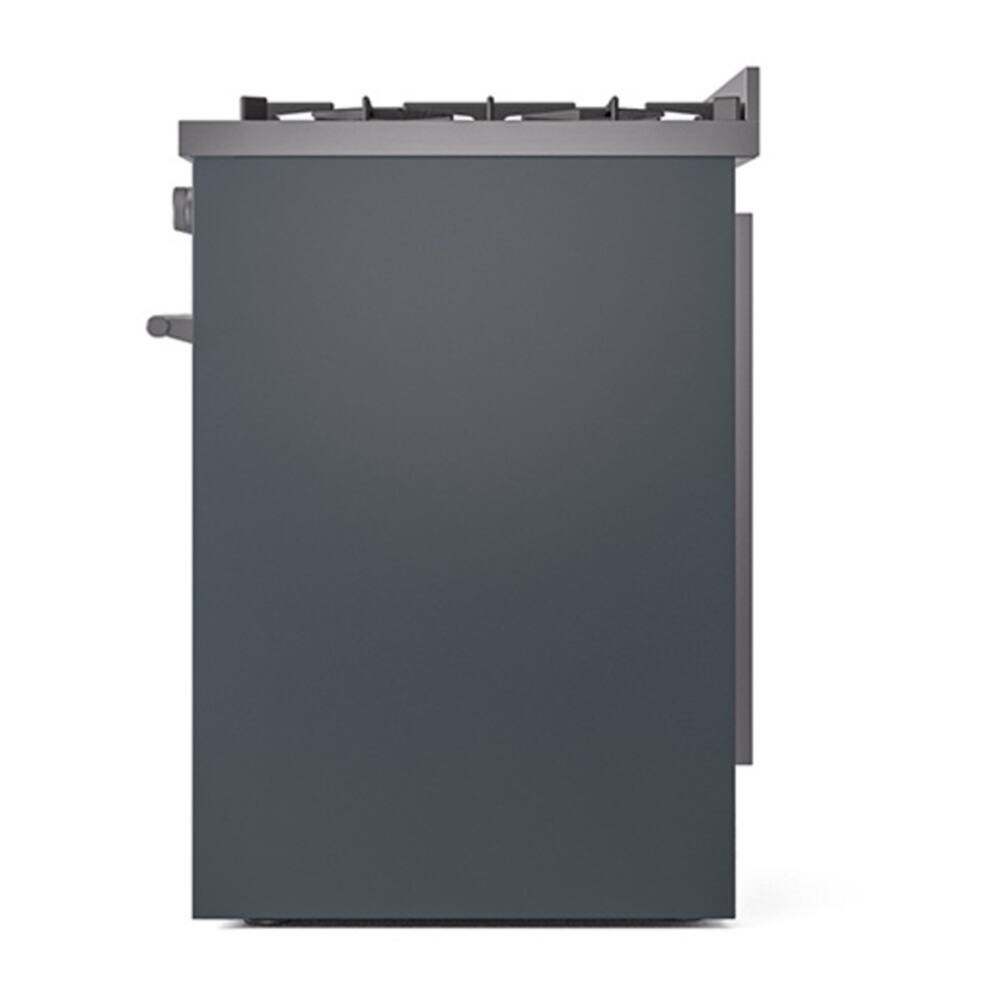 Alt View 4. ILVE - ILVE Professional Plus II 30 inch Dual Fuel Range with 5 Burners (Liquid Propane, Blue Grey) - Blue Grey.