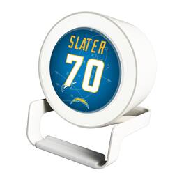 Keyscaper - Rashawn Slater Los Angeles Chargers Night Light Charger and Bluetooth Speaker - White
