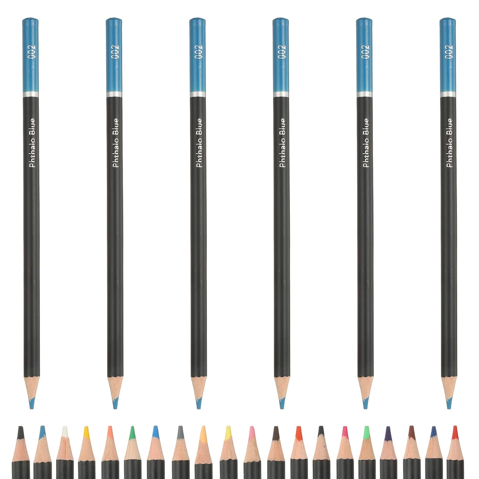 Unique Bargains - Colored Pencils, Oil-Based Drawing Pencils for Adult Coloring Books, Artists, Beginners, 6pcs - Sky Blue price history on PriceWatchPro