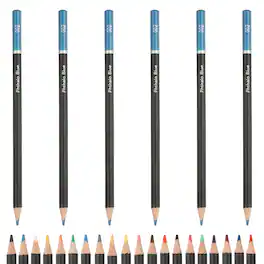 Unique Bargains - Colored Pencils, Oil-Based Drawing Pencils for Adult Coloring Books, Artists, Beginners, 6pcs - Sky Blue