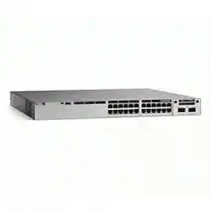 Front. Cisco Consumer Products - Cisco Catalyst 9300 24-port Modular Uplinks 1G SFP, Network Advantage - Manageable - Gigabit Ethernet - 1000Base-X - 3 - Unknown.