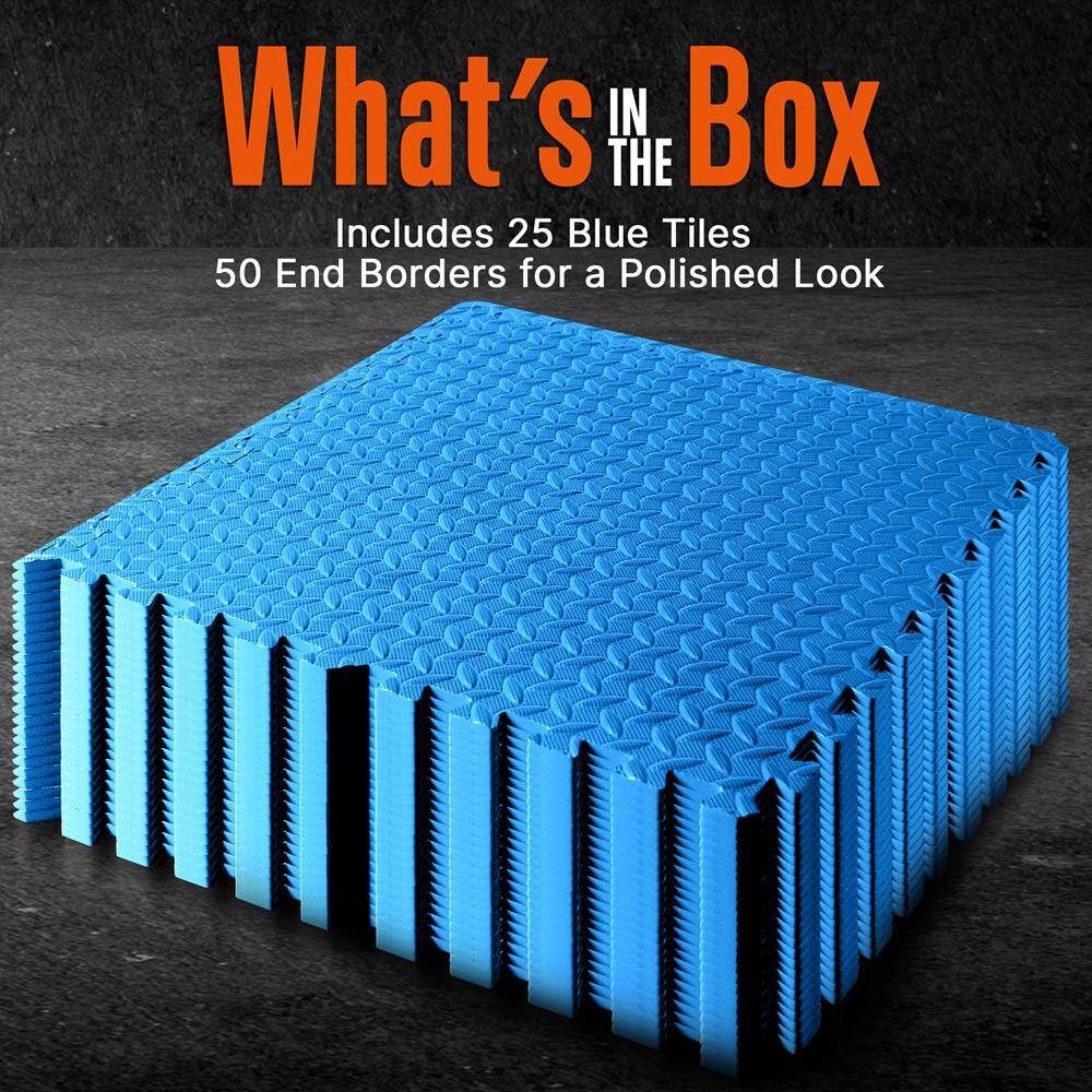What's in the Box

Includes 25 Blue Tiles  
50 End Borders for a Polished Look