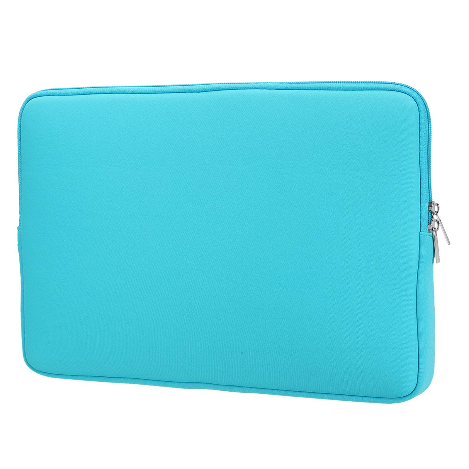 Front. Unique Bargains - Laptop Case - Polyester Computer Sleeve Carrying Bag, Shockproof Protective Cover for 14" Notebook - Light Blue.