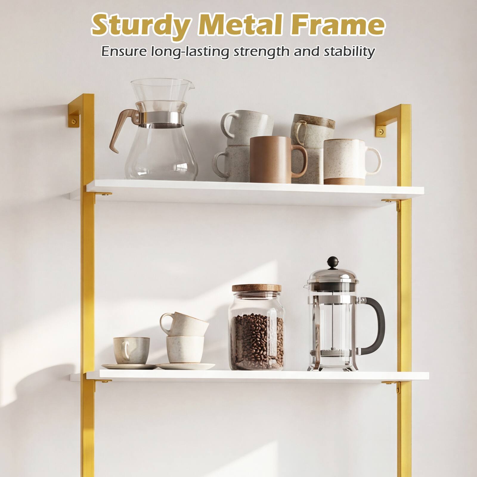 Sturdy Metal Frame  
Ensure long-lasting strength and stability