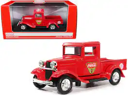 Motorcity Classics - 1934 Ford Pickup Truck "Coca-Cola" 1/43 Diecast Model Car by Motor City Classics - Red