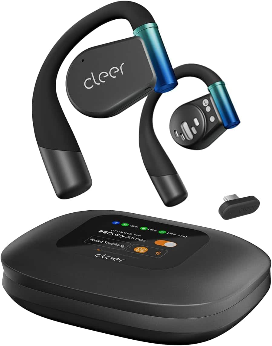 Cleer - ARC 3 Gaming Earbuds – Open-Ear, Low Latency, Dolby & Snapdragon Sound, 50Hr Battery, USB-C Dongle - Black