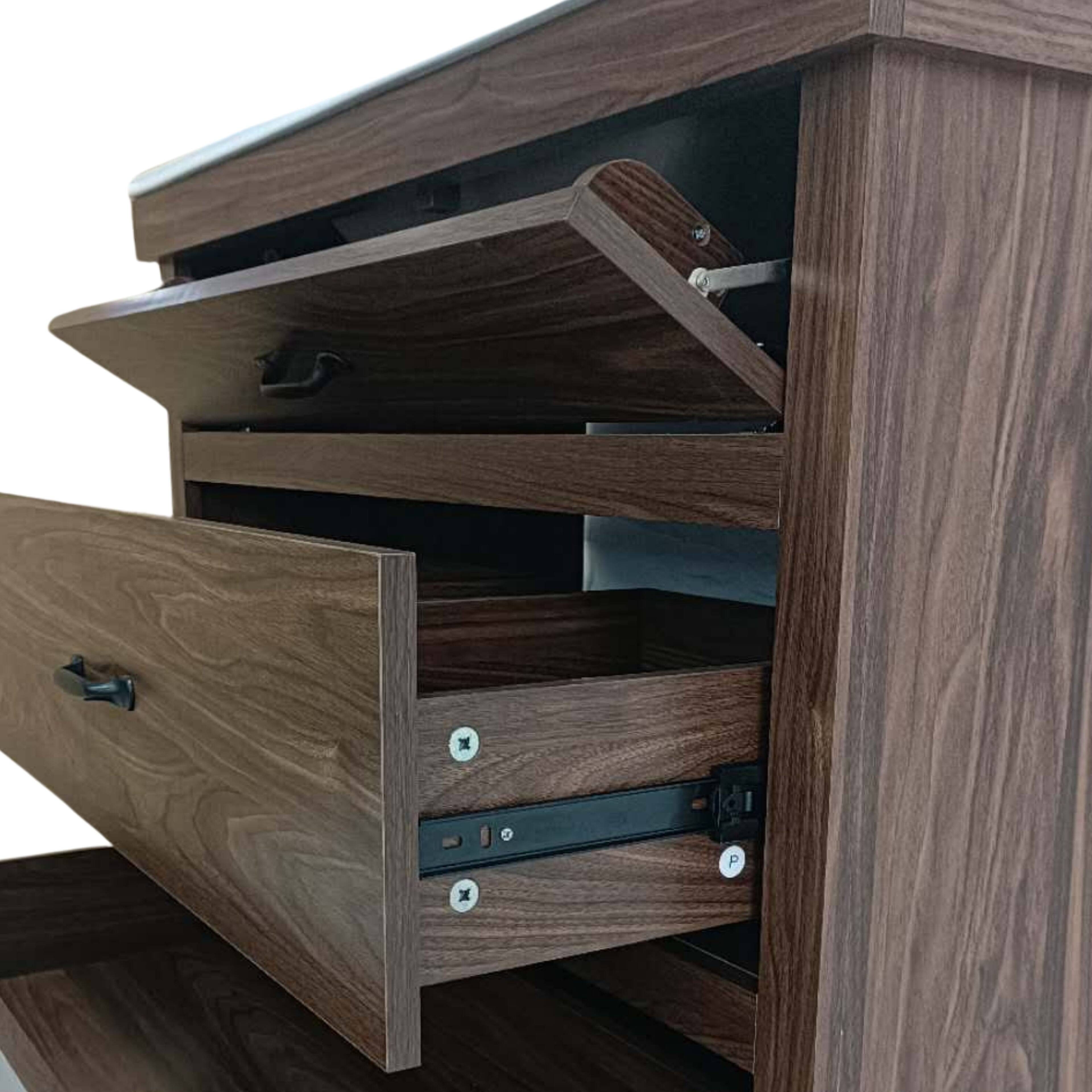 Alt View 1. Teamson Home - Teamson Home Donovan 36" Single Bathroom Vanity with Two Drawers, Walnut - Brown.