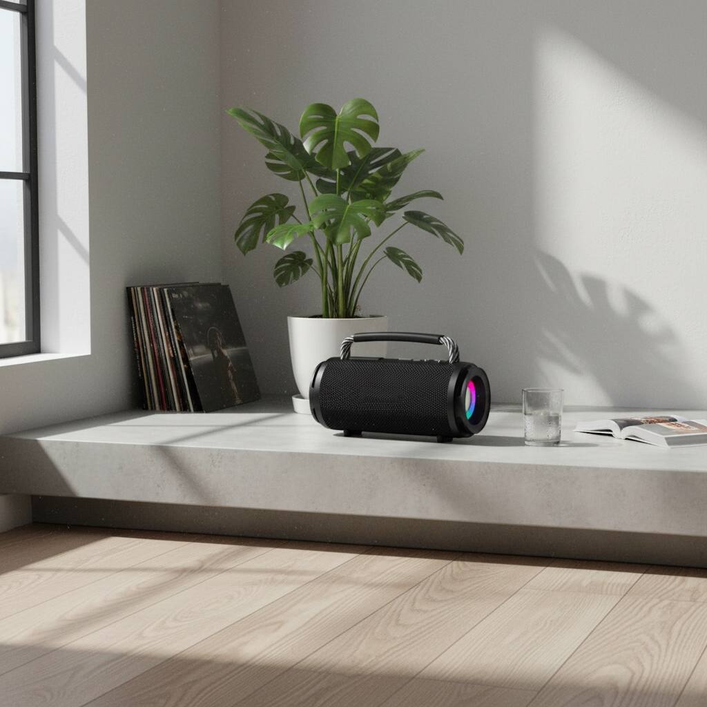 Alt View 1. Dazzed Corner - Portable Bluetooth Speaker with HD Sound, Wireless Bluetooth - Black.