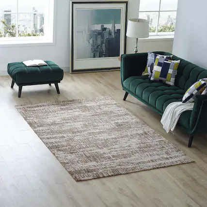 Front. Modway - Darja Distressed Rustic Modern Area Rug - Light and Dark Tan.