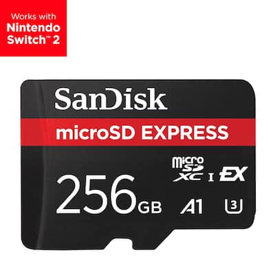 SANDISK 256GB microSD Express Memory Card, Works with Nintendo SANDISK 256GB microSD Express Memory Card, Works with Nintendo