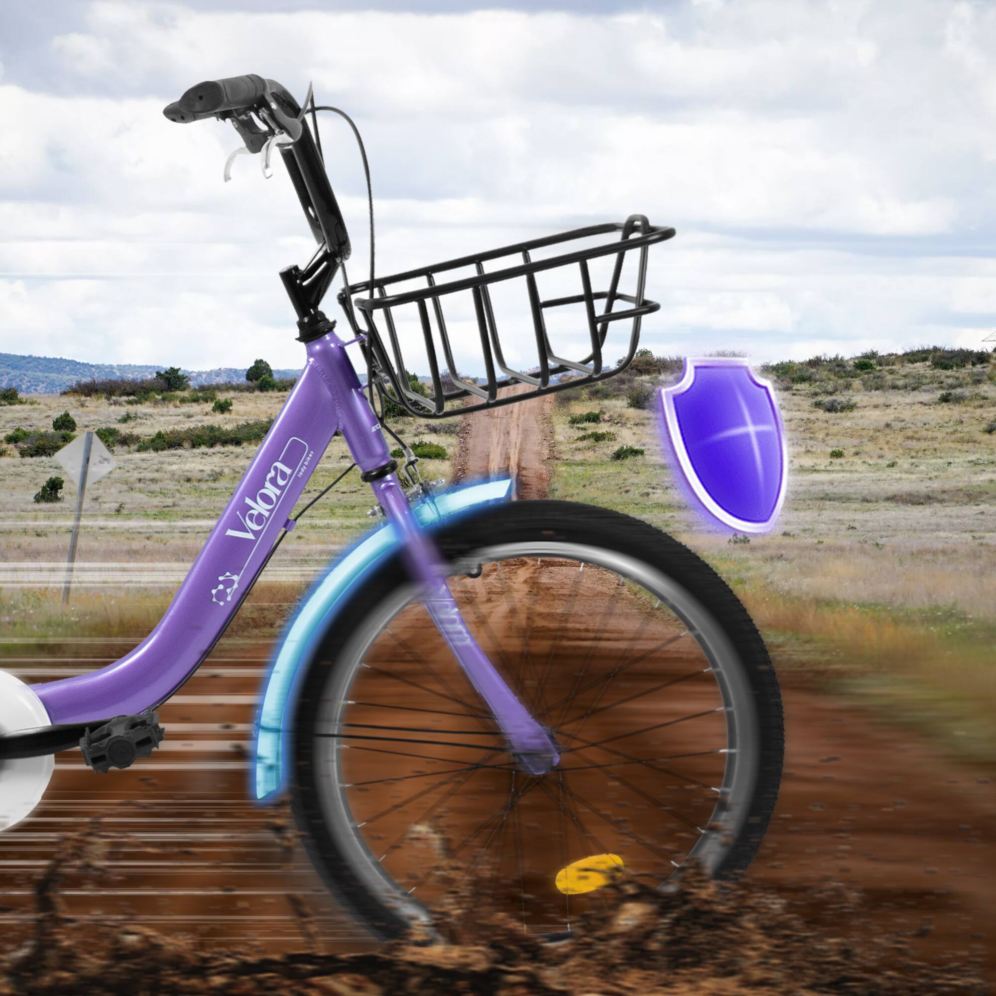 Back. Chery Life - 20 in. Purple 1-Speed  Kids Bike with Coaster Brake and V-Brake Lightweight Steel Frame - Purple.