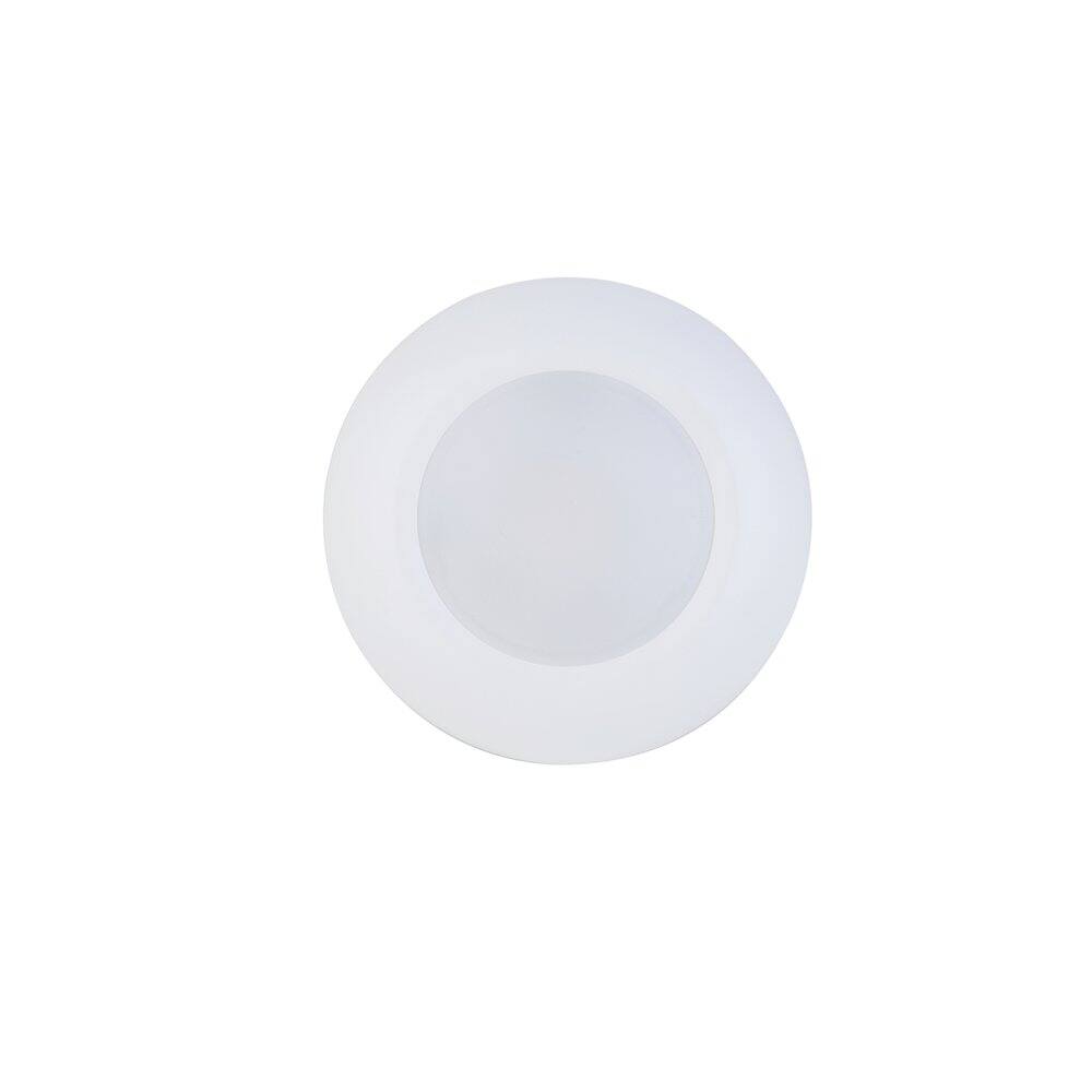 Alt View 1. Elitco Lighting - 5 Inch 3000K-5000K Selectable 10W 600 Lumens Disk Light In White Pack Of 4 - White.